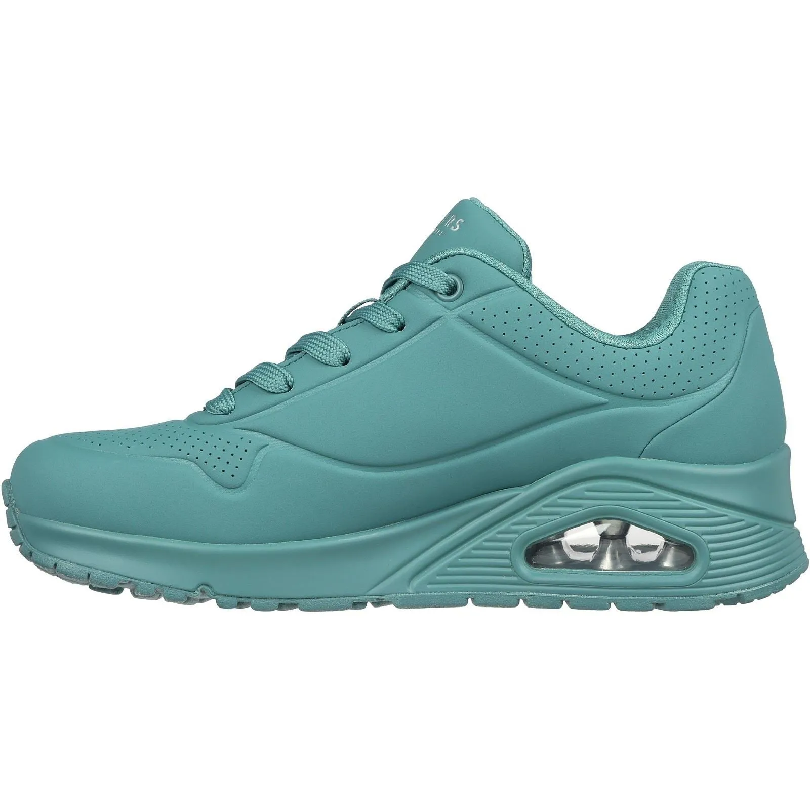 Women's Wide Fit Skechers 73690 Uno Stand On Air Sports Trainers - Teal sold by Wide Fit Shoes product image thumbnail 4
