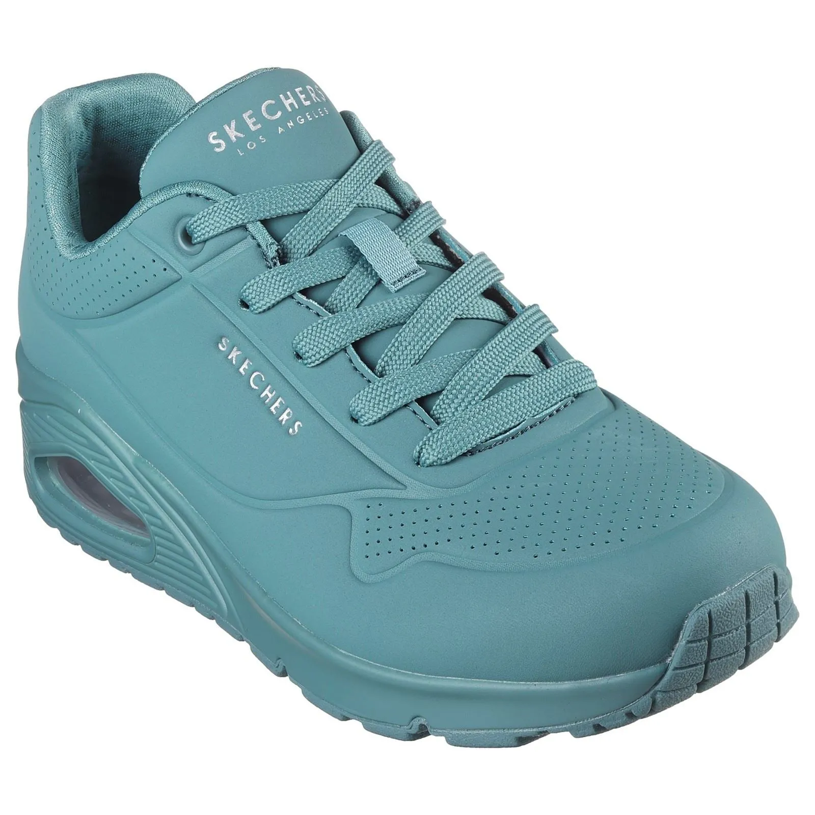 Women's Wide Fit Skechers 73690 Uno Stand On Air Sports Trainers - Teal sold by Wide Fit Shoes product image thumbnail 3