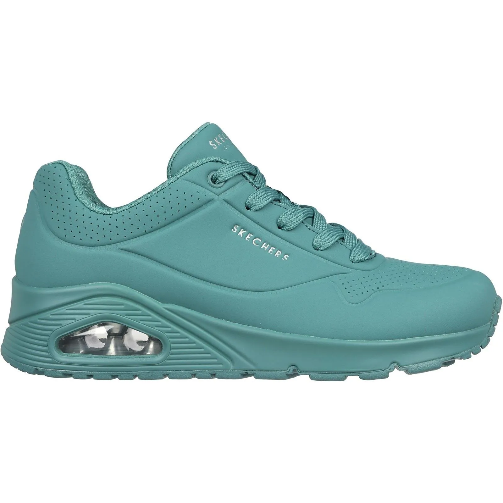 Women's Wide Fit Skechers 73690 Uno Stand On Air Sports Trainers - Teal sold by Wide Fit Shoes product image thumbnail 2