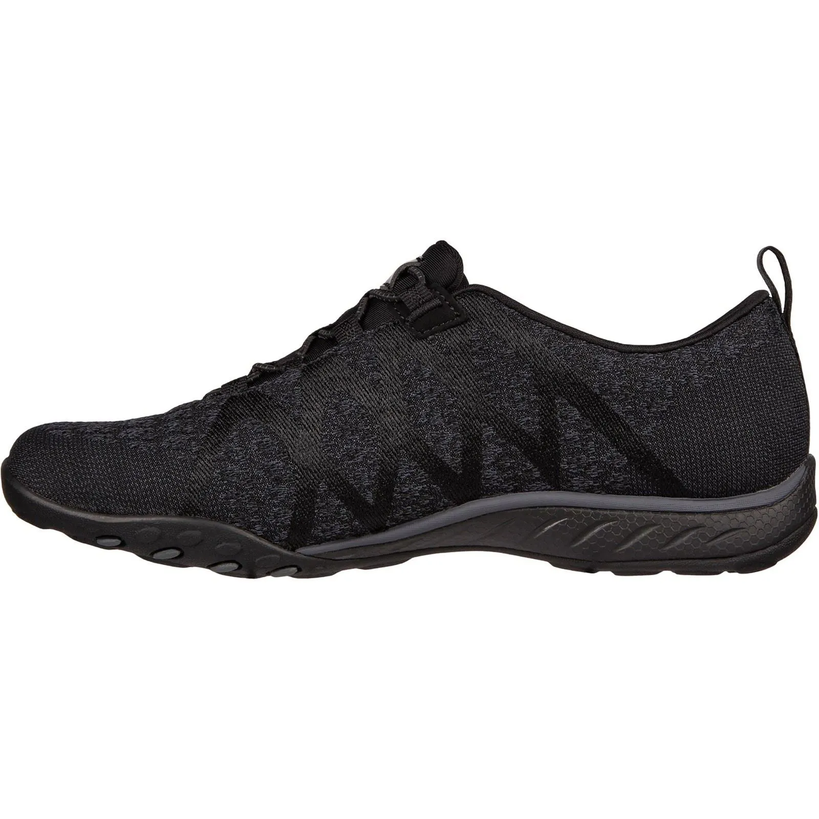 Women's Wide Fit Skechers 100301 Relaxed Fit Breathe Easy Infi Knity Trainers - Black sold by Wide Fit Shoes product image thumbnail 5