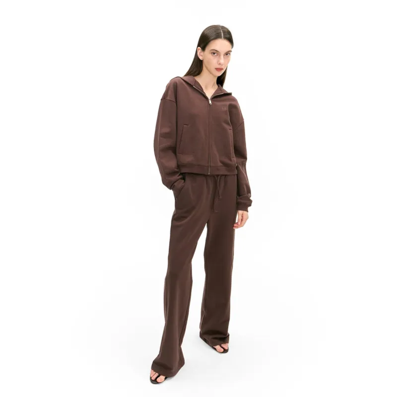 Zip Hoodie In Chocolate sold by Urban Sophistication