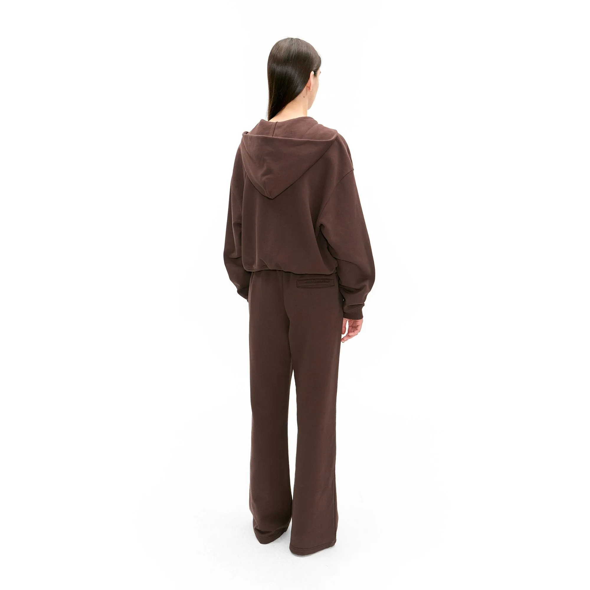 Zip Hoodie In Chocolate sold by Urban Sophistication product image thumbnail 4