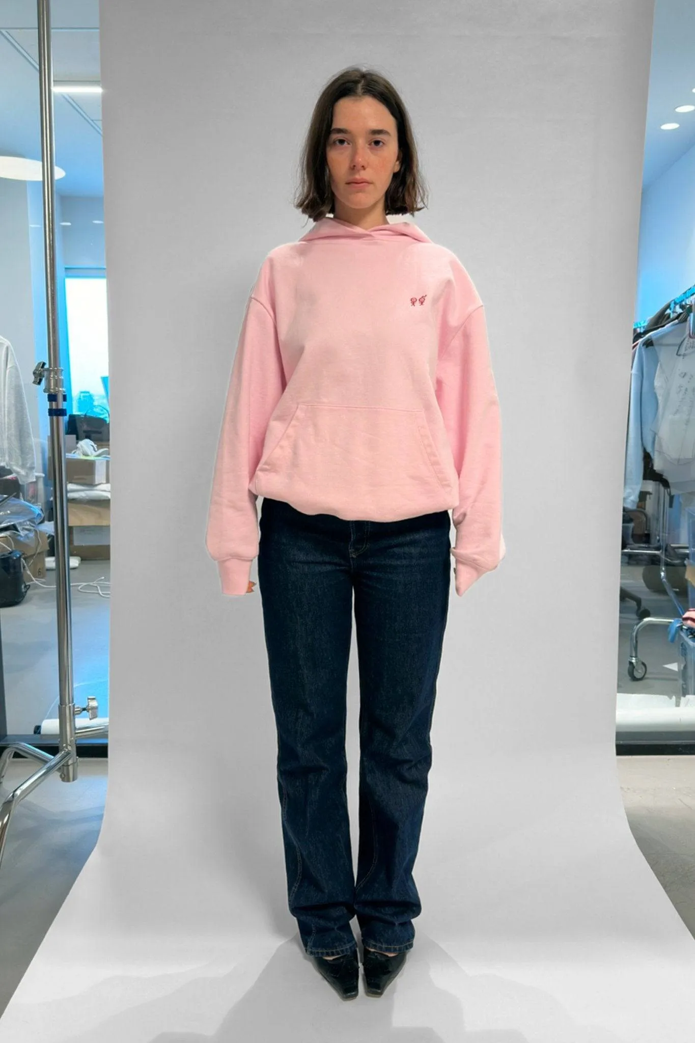 Cuddle Hoodie In Bow Pink sold by Urban Sophistication