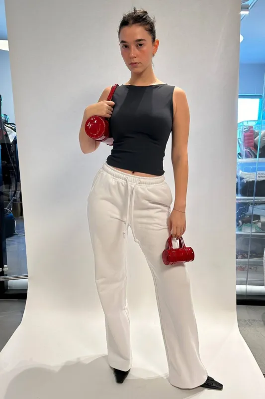 Straight Sweatpant In Marshmallow sold by Urban Sophistication