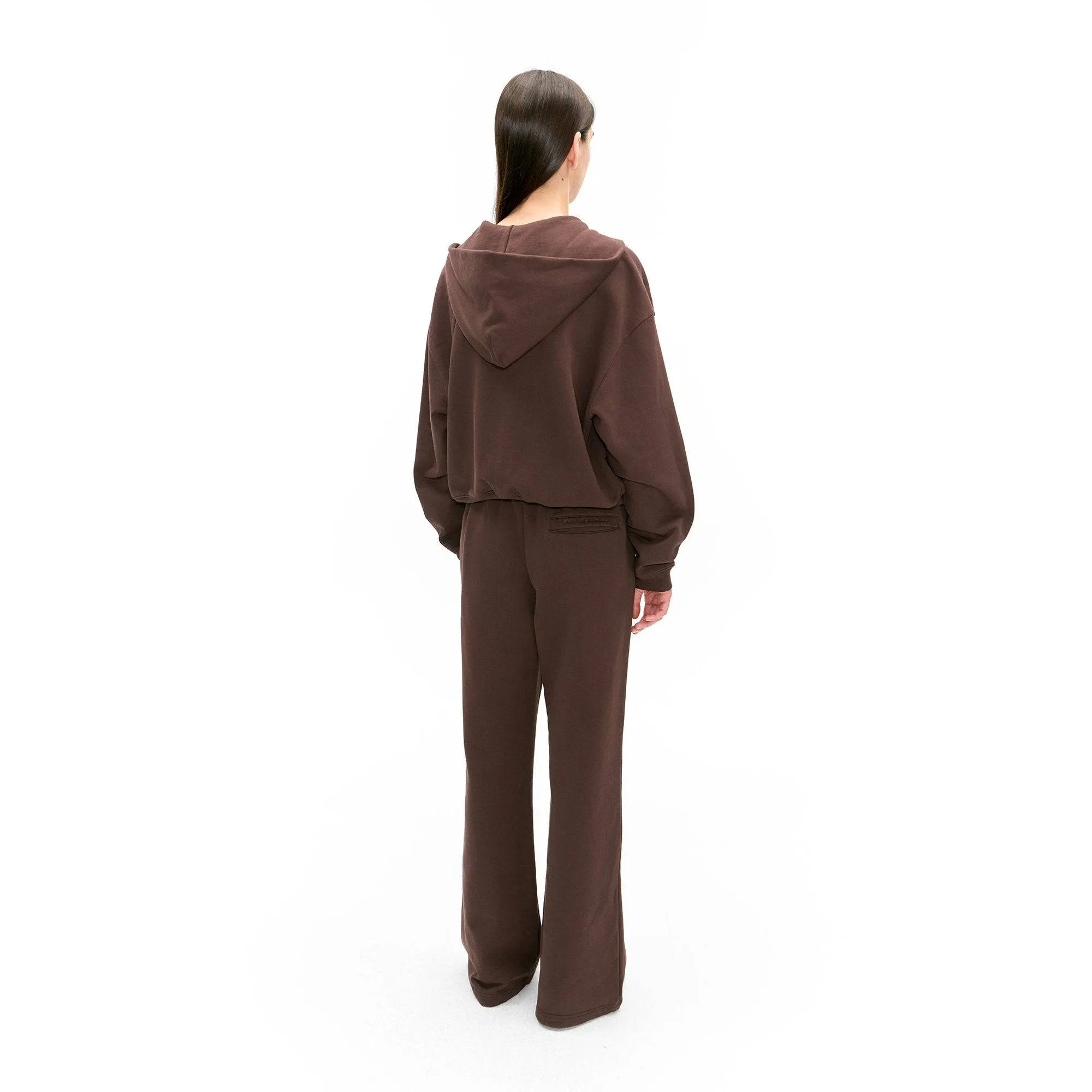 Zip Hoodie In Chocolate sold by Urban Sophistication product image thumbnail 5