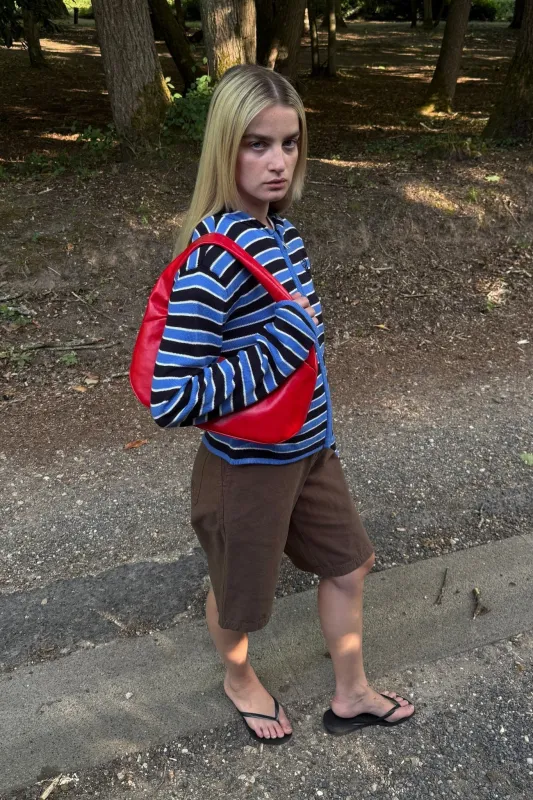 Nostalgic Stripe Knit Zip Hoodie sold by Urban Sophistication