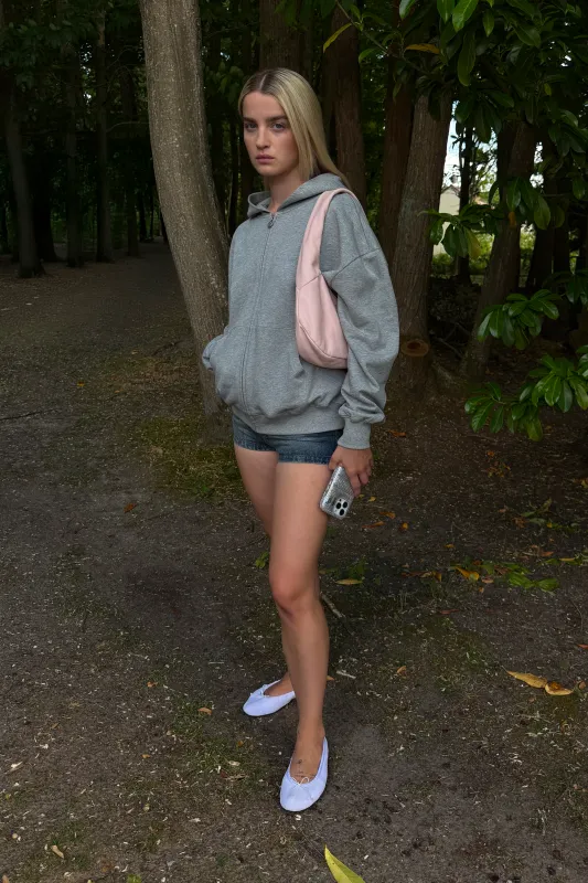 Out and About Hoodie in Grey Melange sold by Urban Sophistication