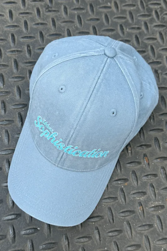 Nostalgia Cap in Dusty Blue sold by Urban Sophistication