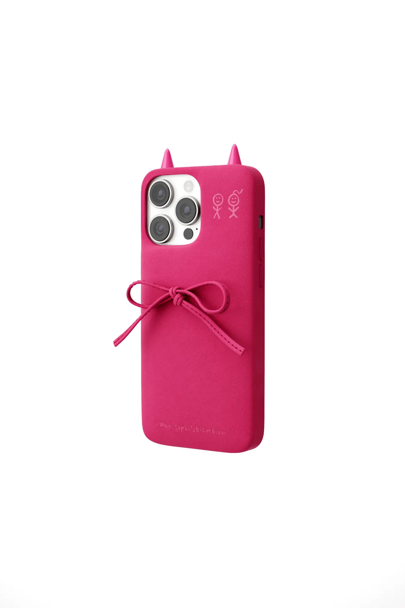 The Soap Case® - Delicate Bow in Neon Pink Suede sold by Urban Sophistication product image thumbnail 2