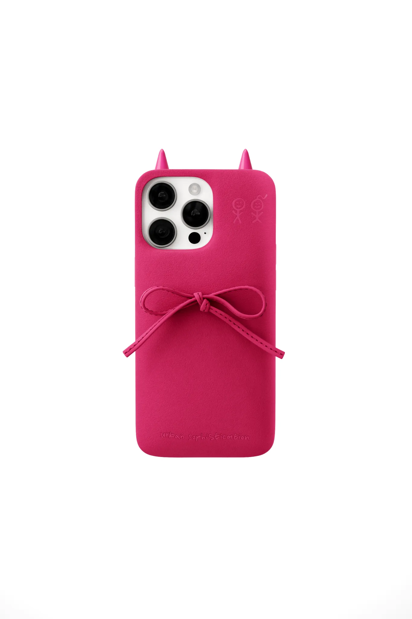 The Soap Case® - Delicate Bow in Neon Pink Suede sold by Urban Sophistication