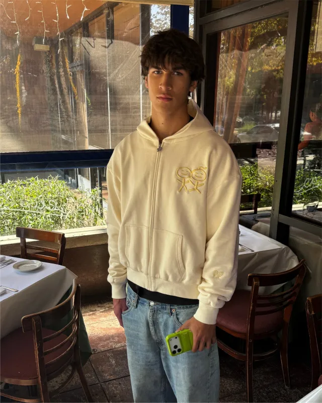 Stolen Zip Hoodie in Honey Glow sold by Urban Sophistication