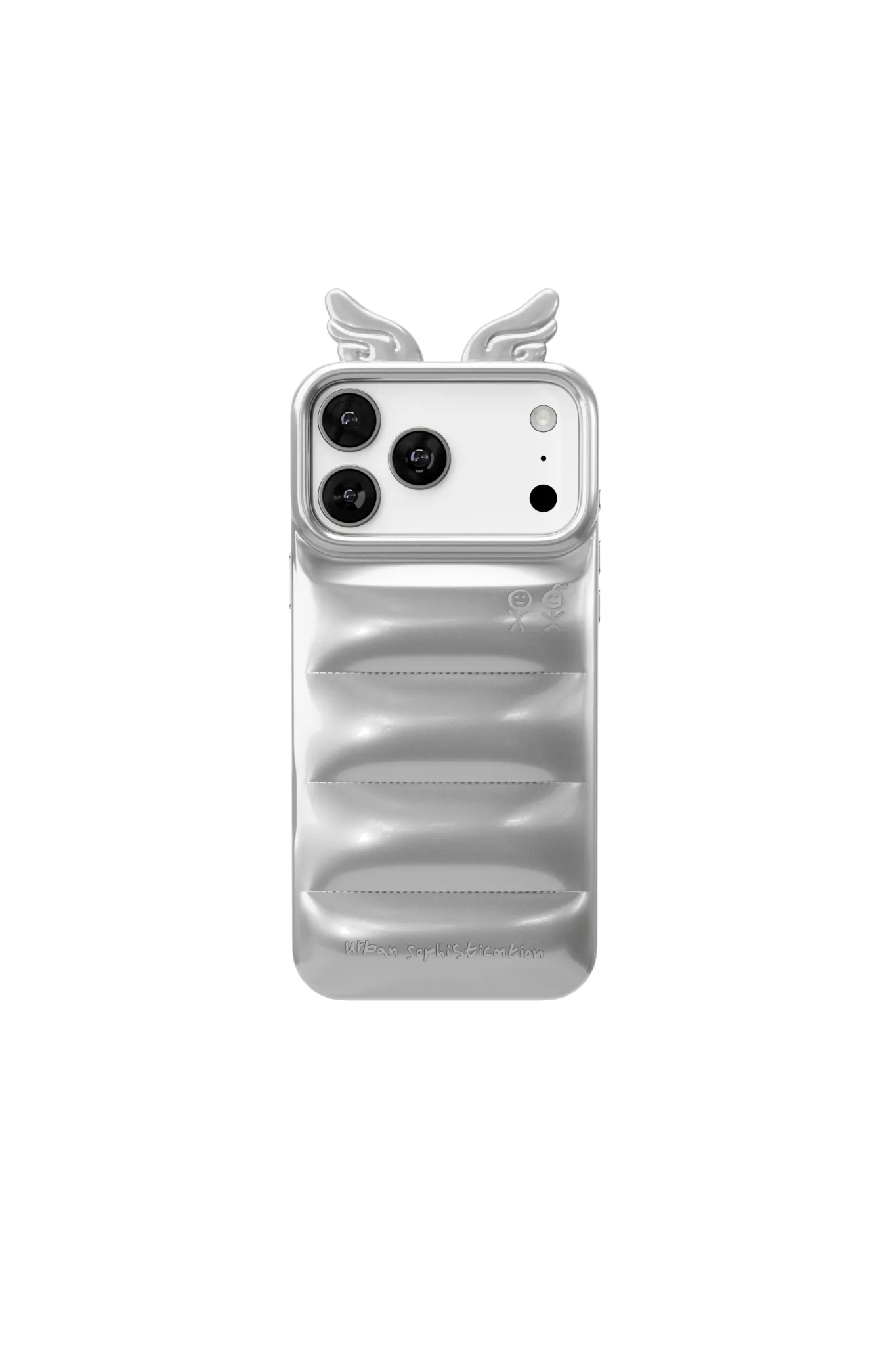 The Puffer Case® - Angel in Chrome sold by Urban Sophistication