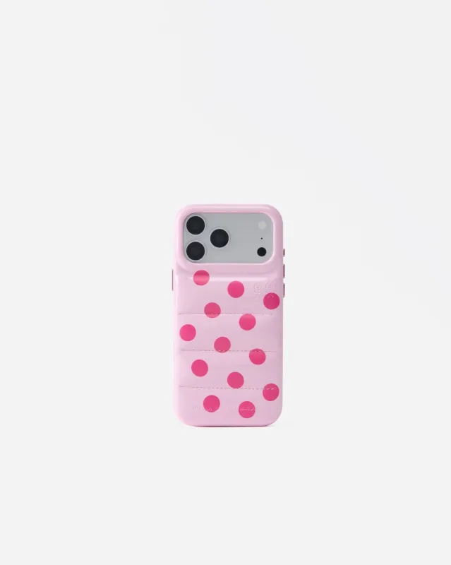The Puffer Case® - Chunky Polka in Pink sold by Urban Sophistication