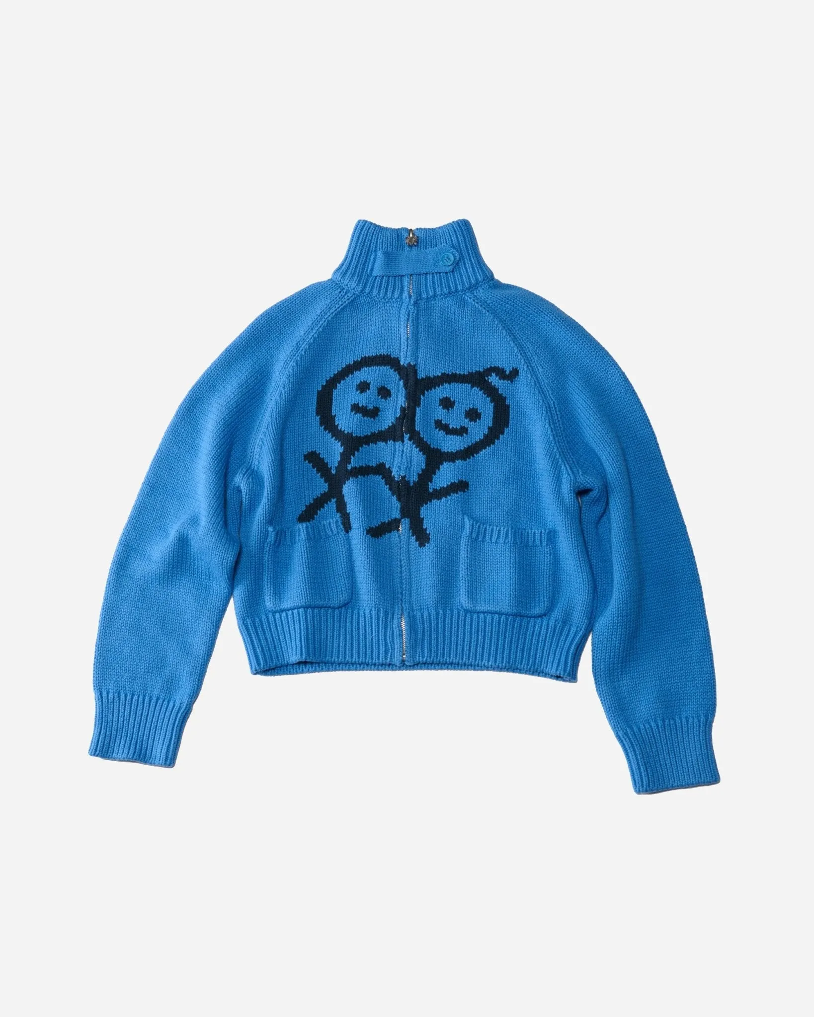 Collar Cardigan in Crayon Blue sold by Urban Sophistication