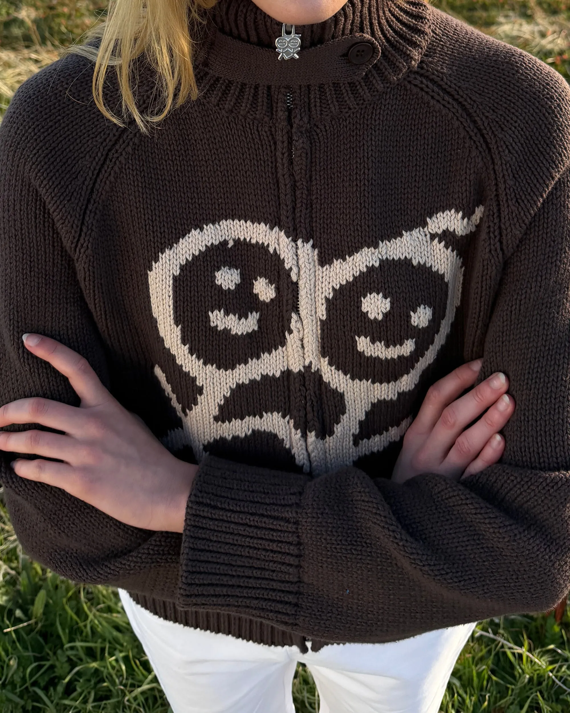Collar Cardigan in Teddy sold by Urban Sophistication product image thumbnail 3