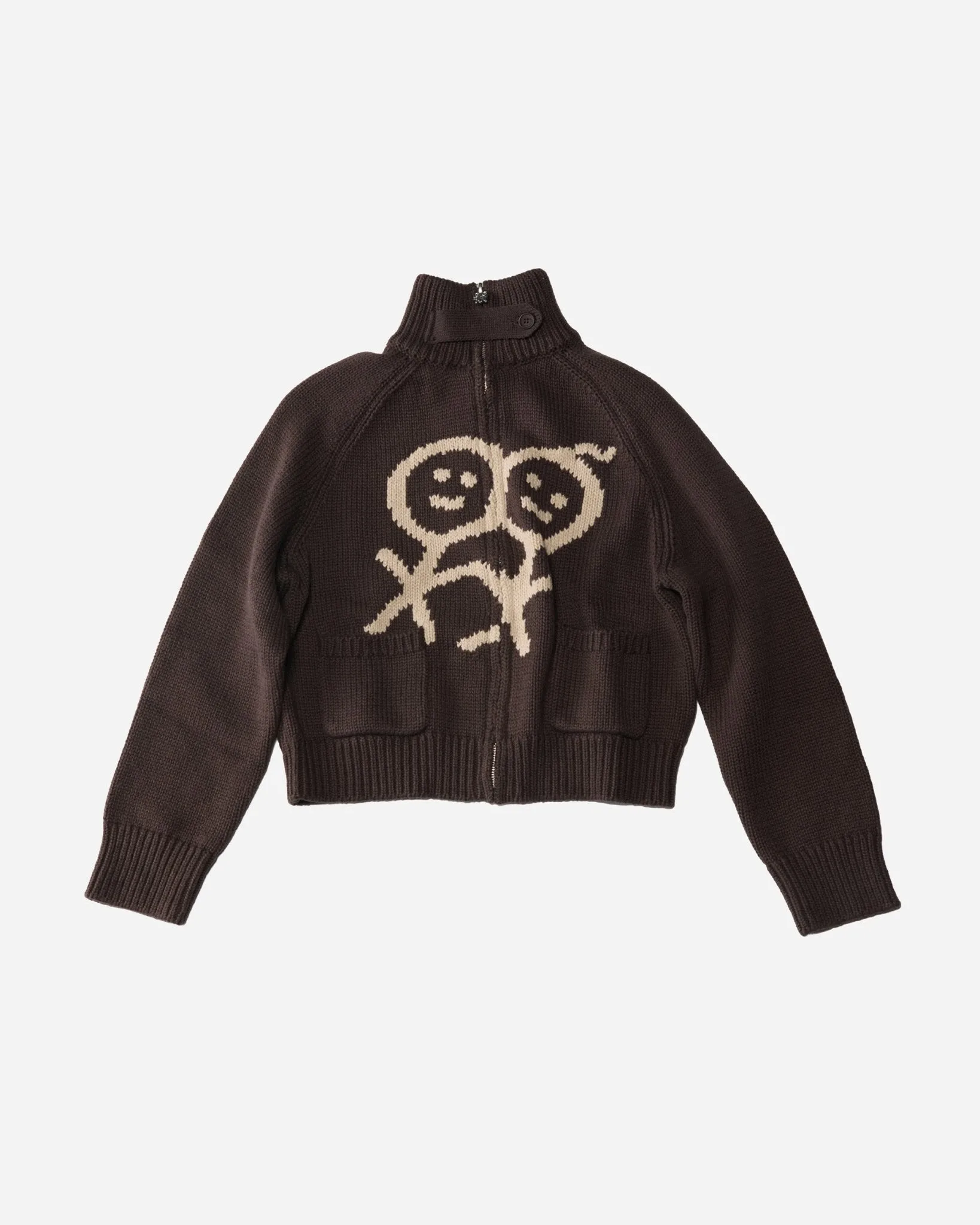 Collar Cardigan in Teddy sold by Urban Sophistication
