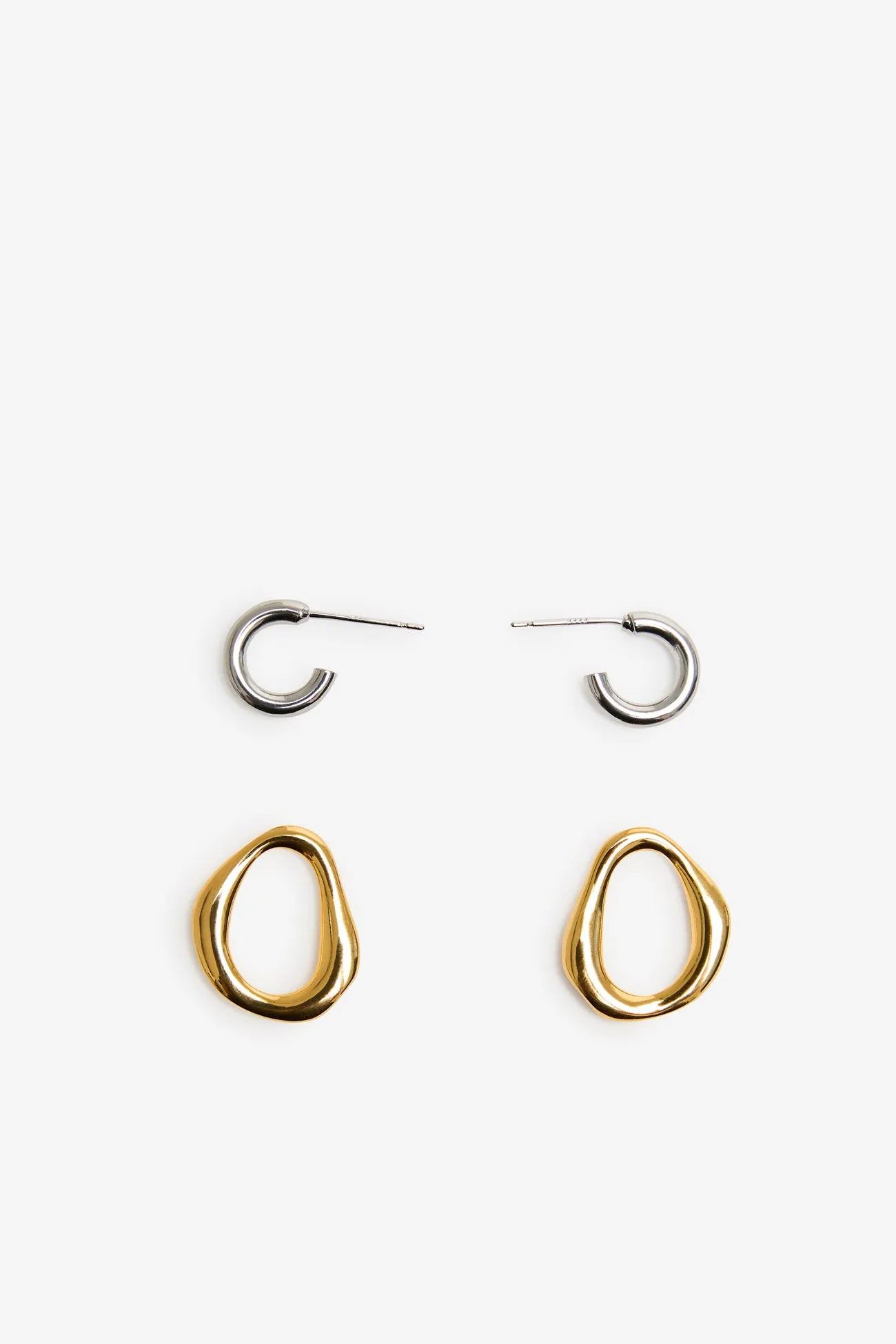 Suki Two-Toned Hoops sold by Marcella NYC product image thumbnail 3