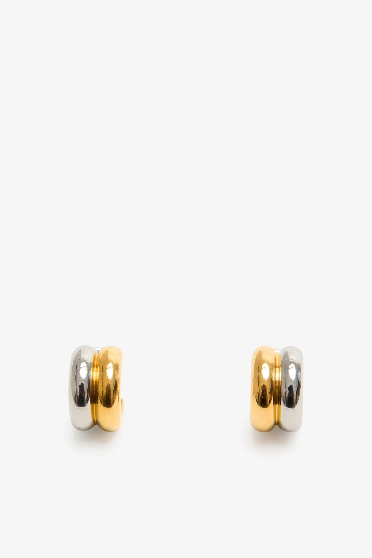 Erin Two-Toned Hoops sold by Marcella NYC product image thumbnail 3