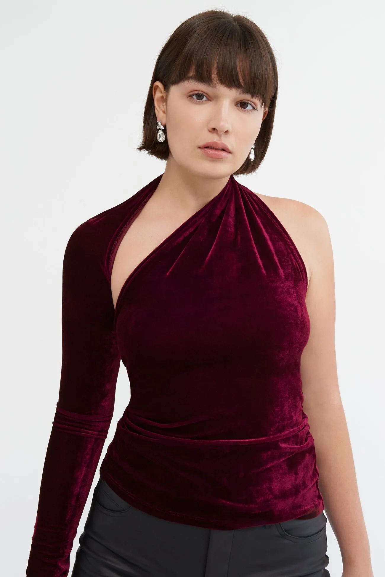 Manhattan Velvet One Shoulder Top sold by Marcella NYC product image thumbnail 2