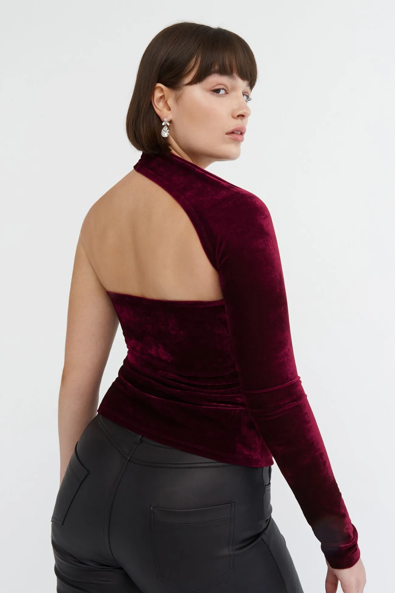 Manhattan Velvet One Shoulder Top sold by Marcella NYC product image thumbnail 3