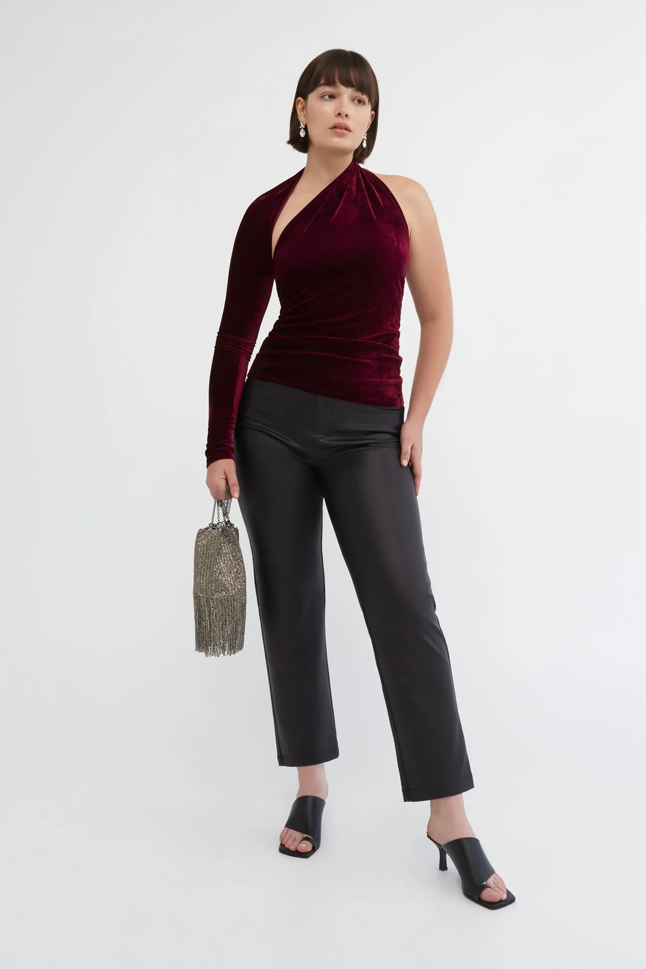 Manhattan Velvet One Shoulder Top sold by Marcella NYC product image thumbnail 4