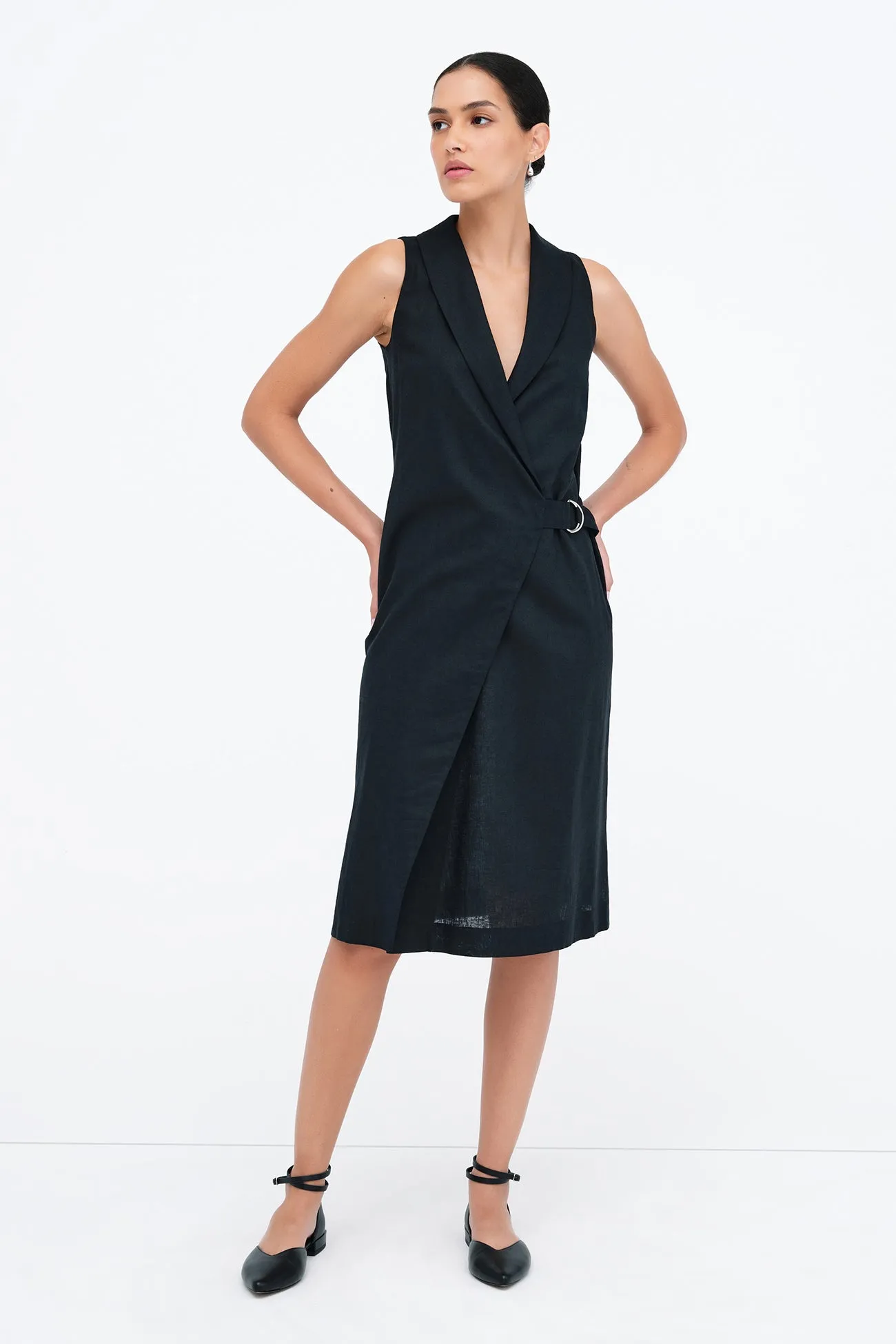 Tabitha Linen-Blend Dress sold by Marcella NYC product image thumbnail 3