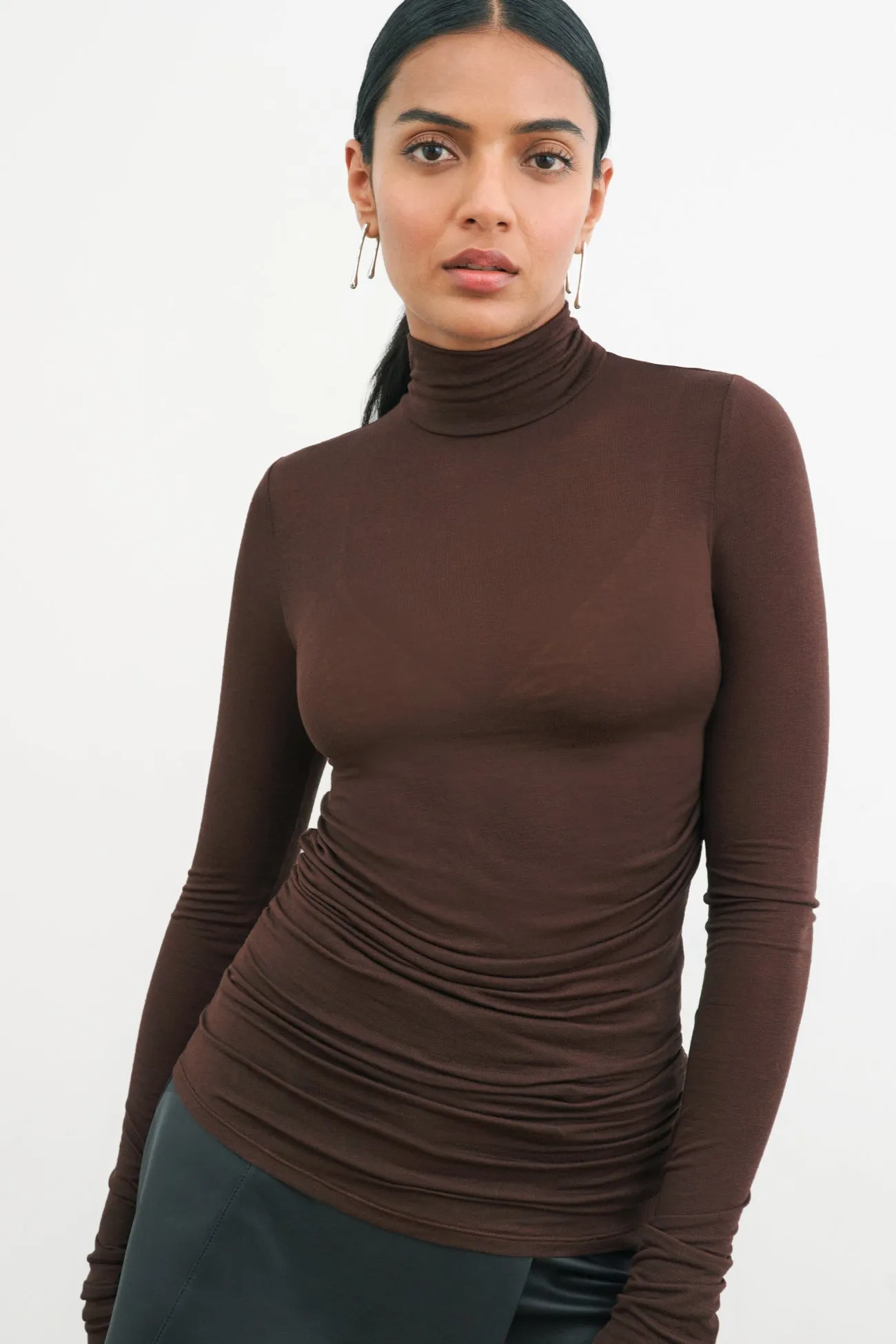 Skye Mock Neck Top sold by Marcella NYC
