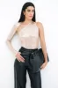 Manhattan Metallic One Shoulder Top sold by Marcella NYC