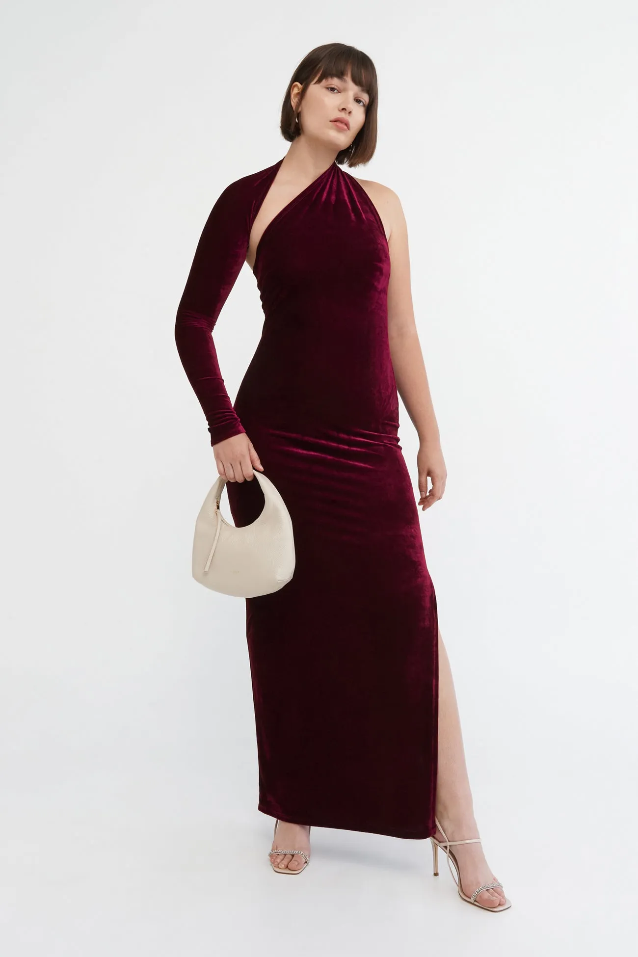 Manhattan Velvet Slit Gown sold by Marcella NYC