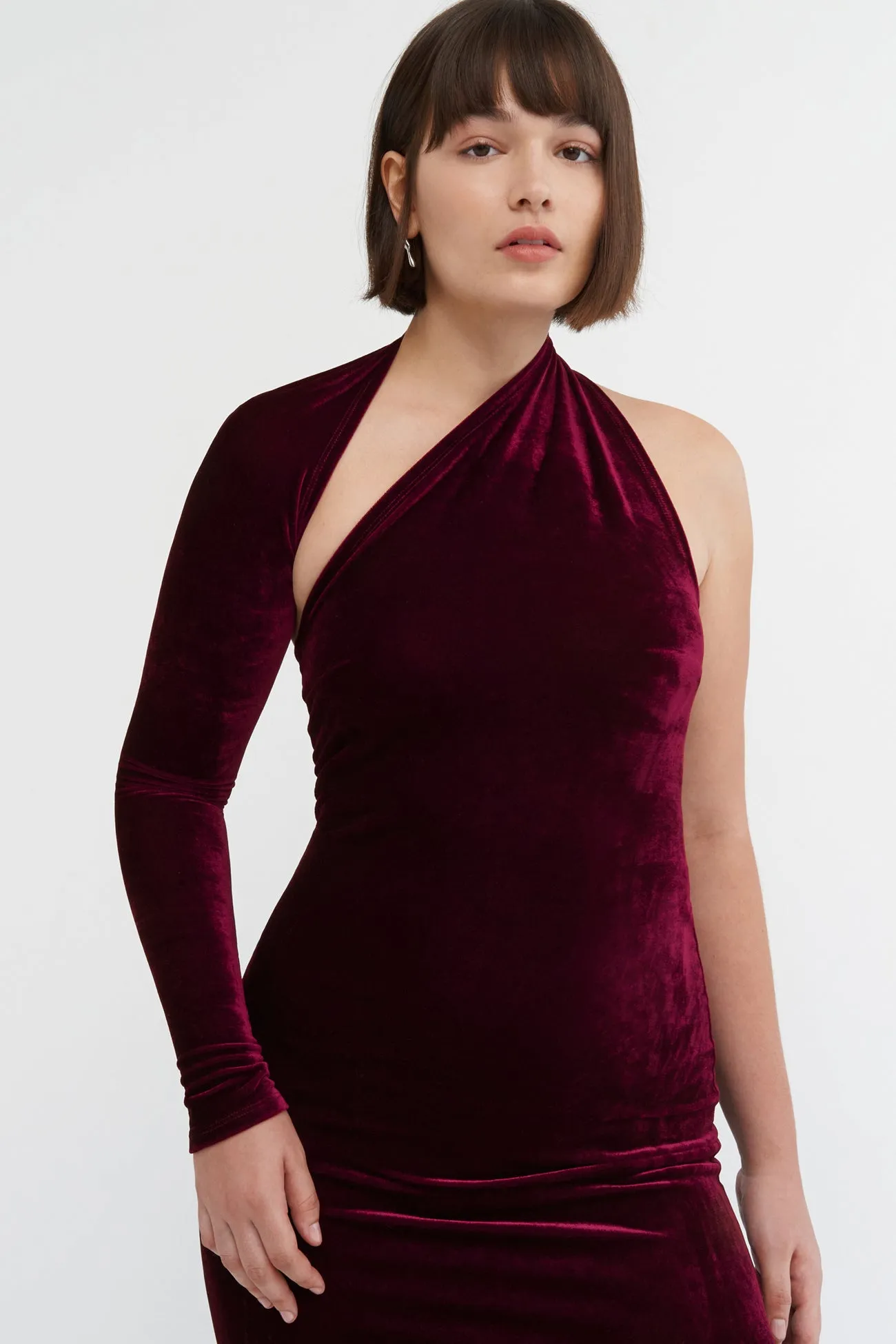Manhattan Velvet Slit Gown sold by Marcella NYC product image thumbnail 2