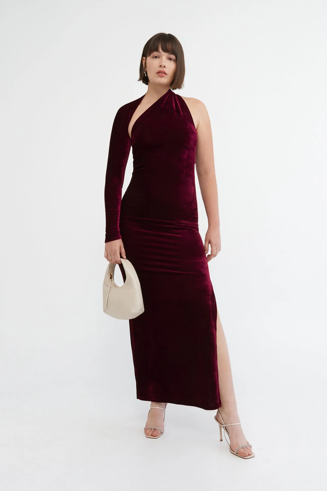 Manhattan Velvet Slit Gown sold by Marcella NYC product image thumbnail 3