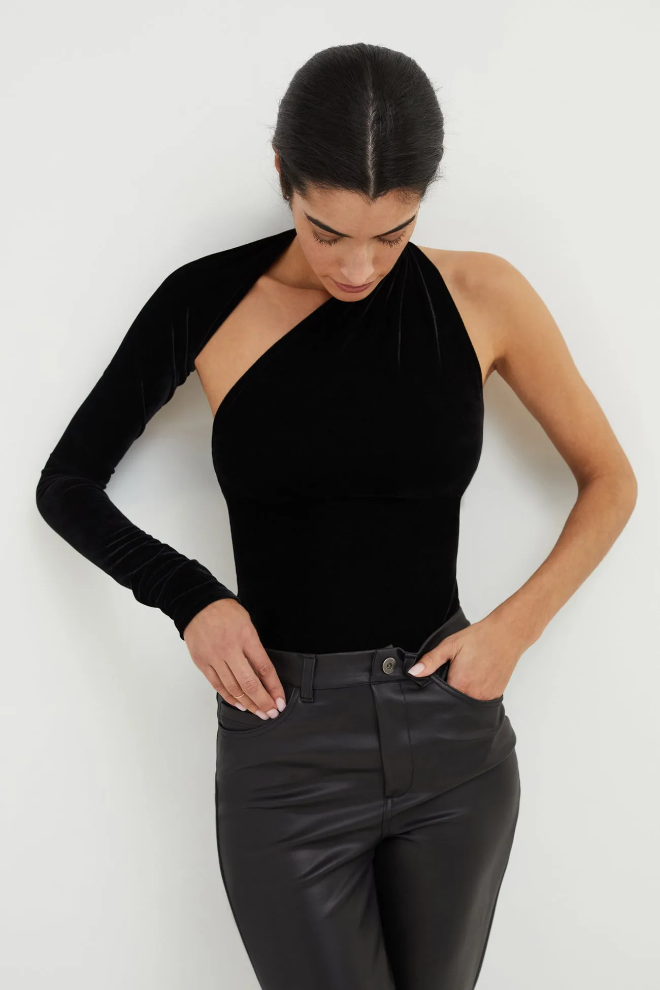 Manhattan Velvet One Shoulder Top sold by Marcella NYC product image thumbnail 2