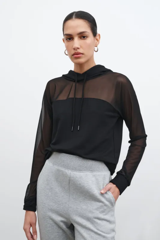 Park Sheer Hoodie sold by Marcella NYC