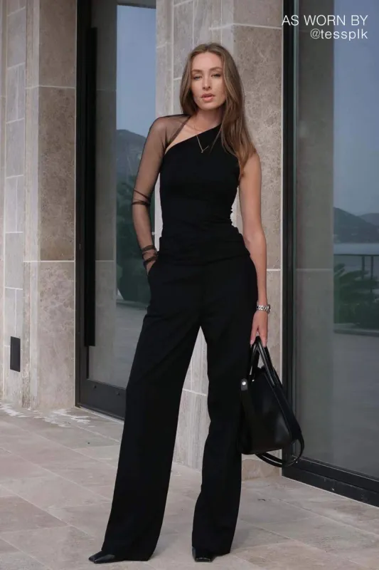 Manhattan Mesh Sleeve Top sold by Marcella NYC