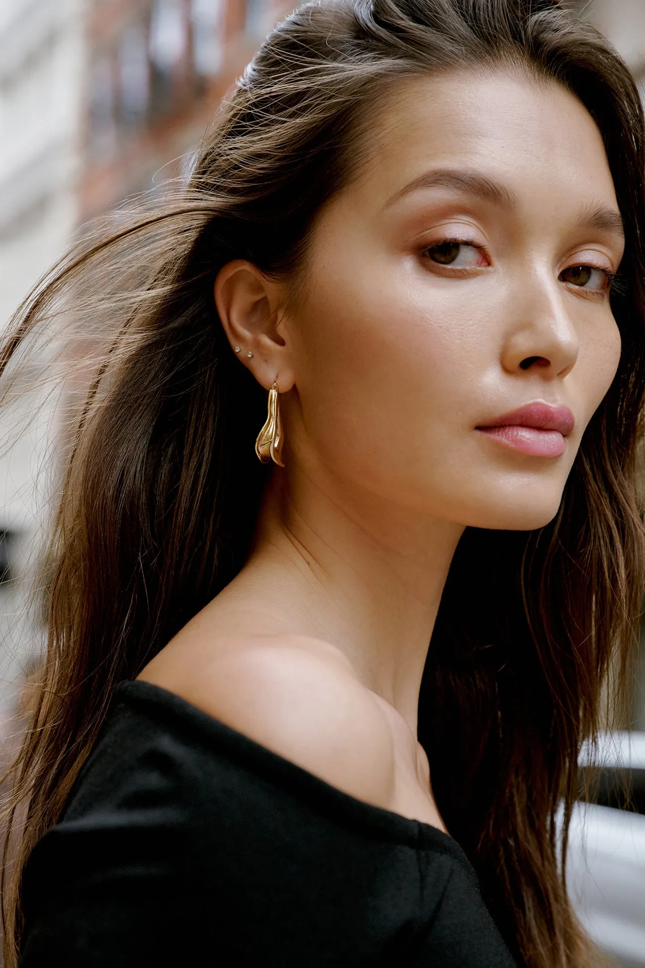 Freya Abstract Hoops sold by Marcella NYC