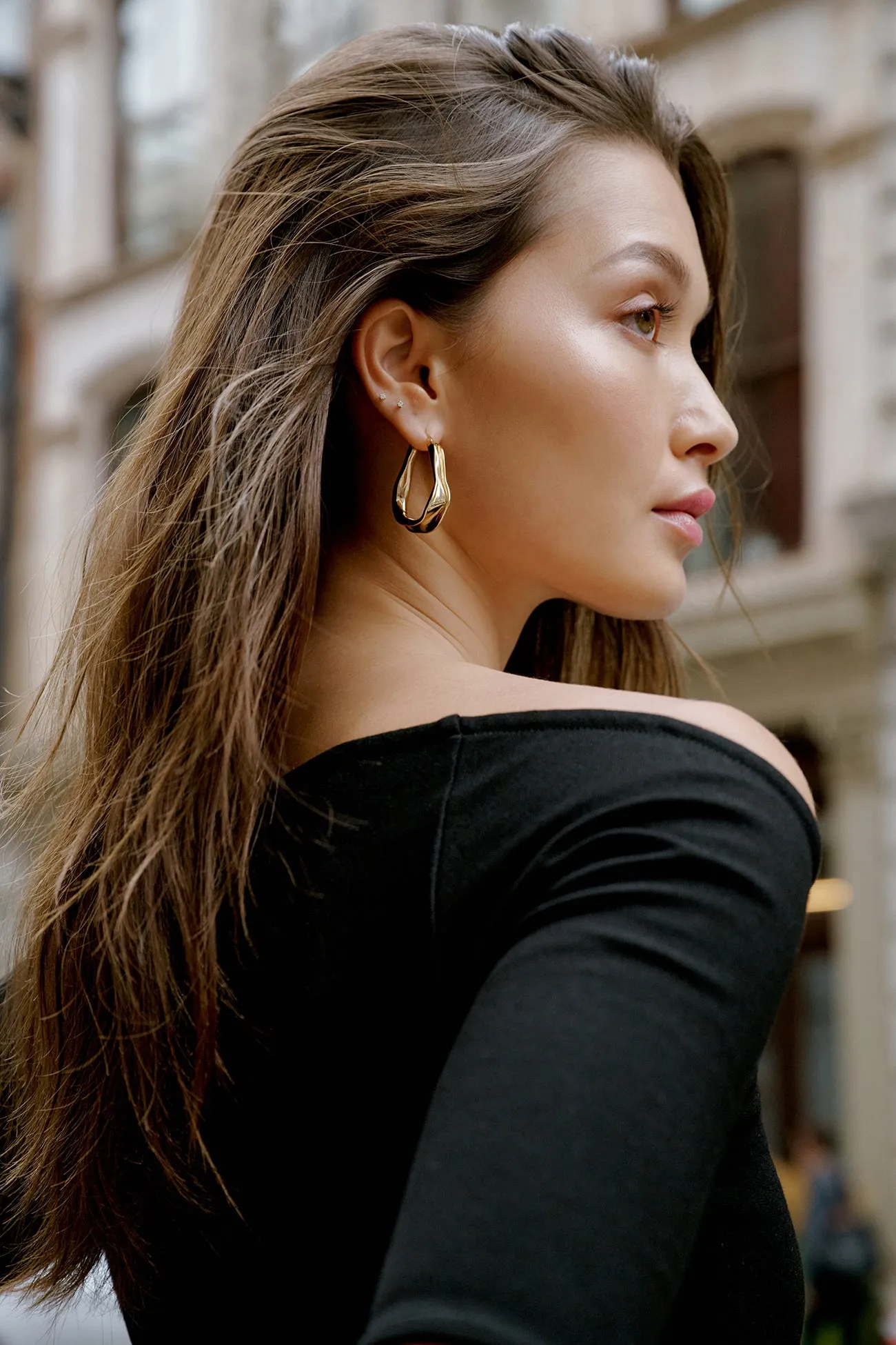 Freya Abstract Hoops sold by Marcella NYC product image thumbnail 3