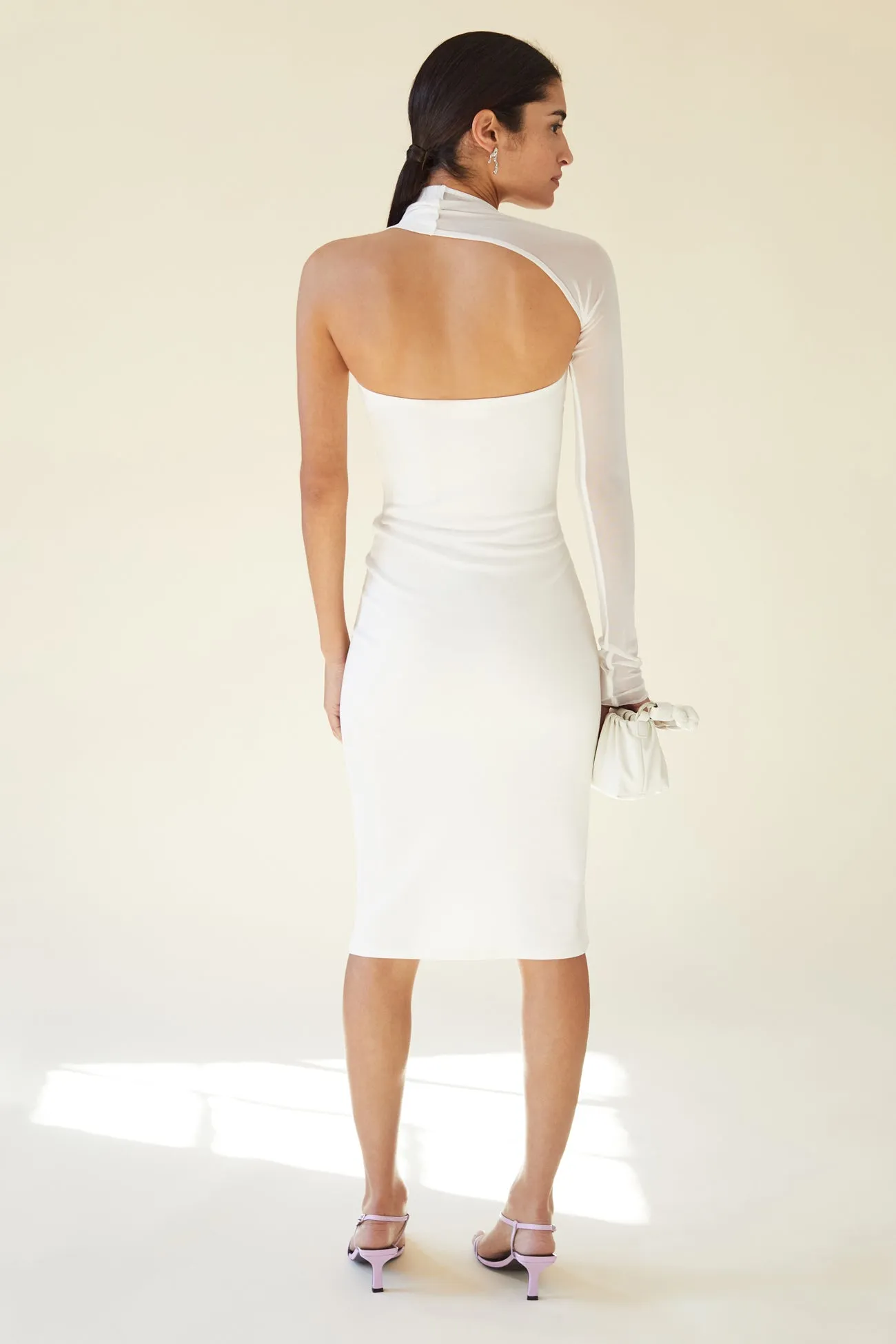 Manhattan Mesh Sleeve Midi Dress sold by Marcella NYC product image thumbnail 5
