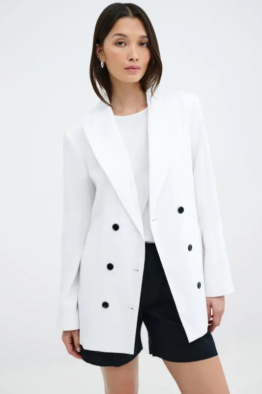 Linden Linen-Blend Blazer sold by Marcella NYC