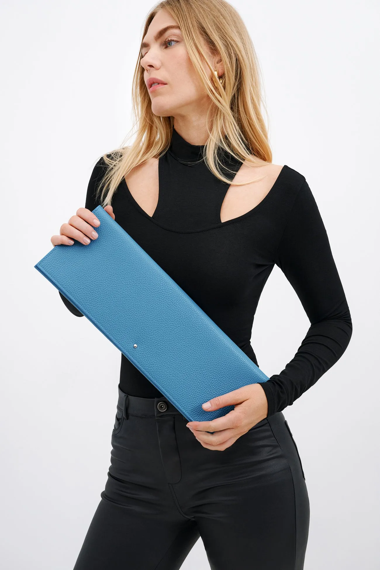 Belle Leather Clutch sold by Marcella NYC