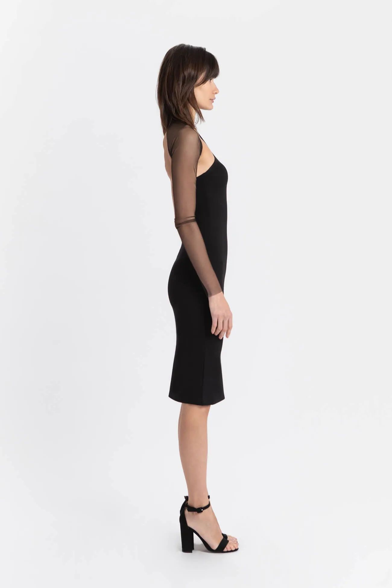 Manhattan Mesh Sleeve Midi Dress sold by Marcella NYC product image thumbnail 5