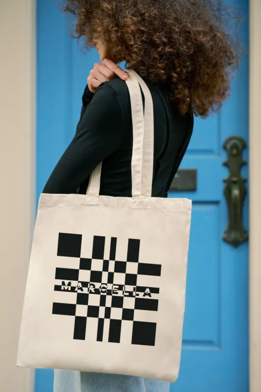 Free Gift — Geometric Print Branded Tote Bag sold by Marcella NYC