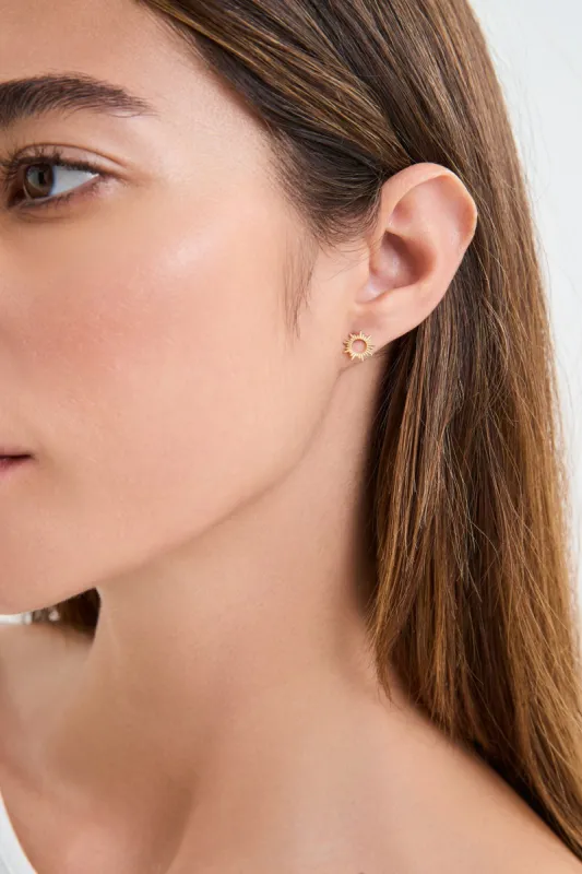 14k Gold Sunrise Studs sold by Marcella NYC