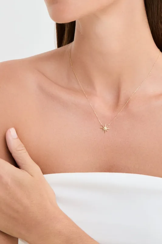 10k North Star Necklace sold by Marcella NYC