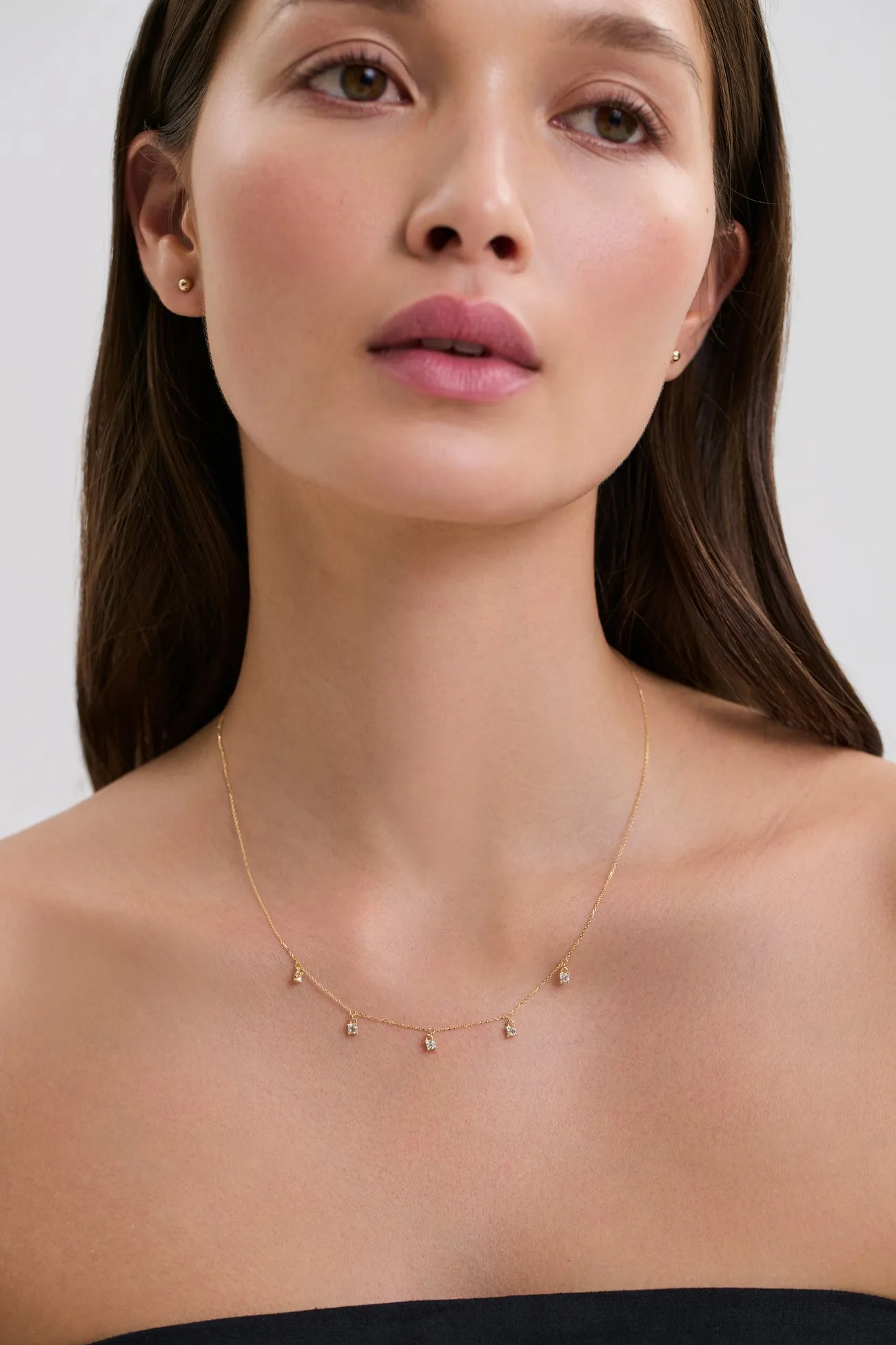 14k Gold Sparks Dangle Necklace sold by Marcella NYC product image thumbnail 5