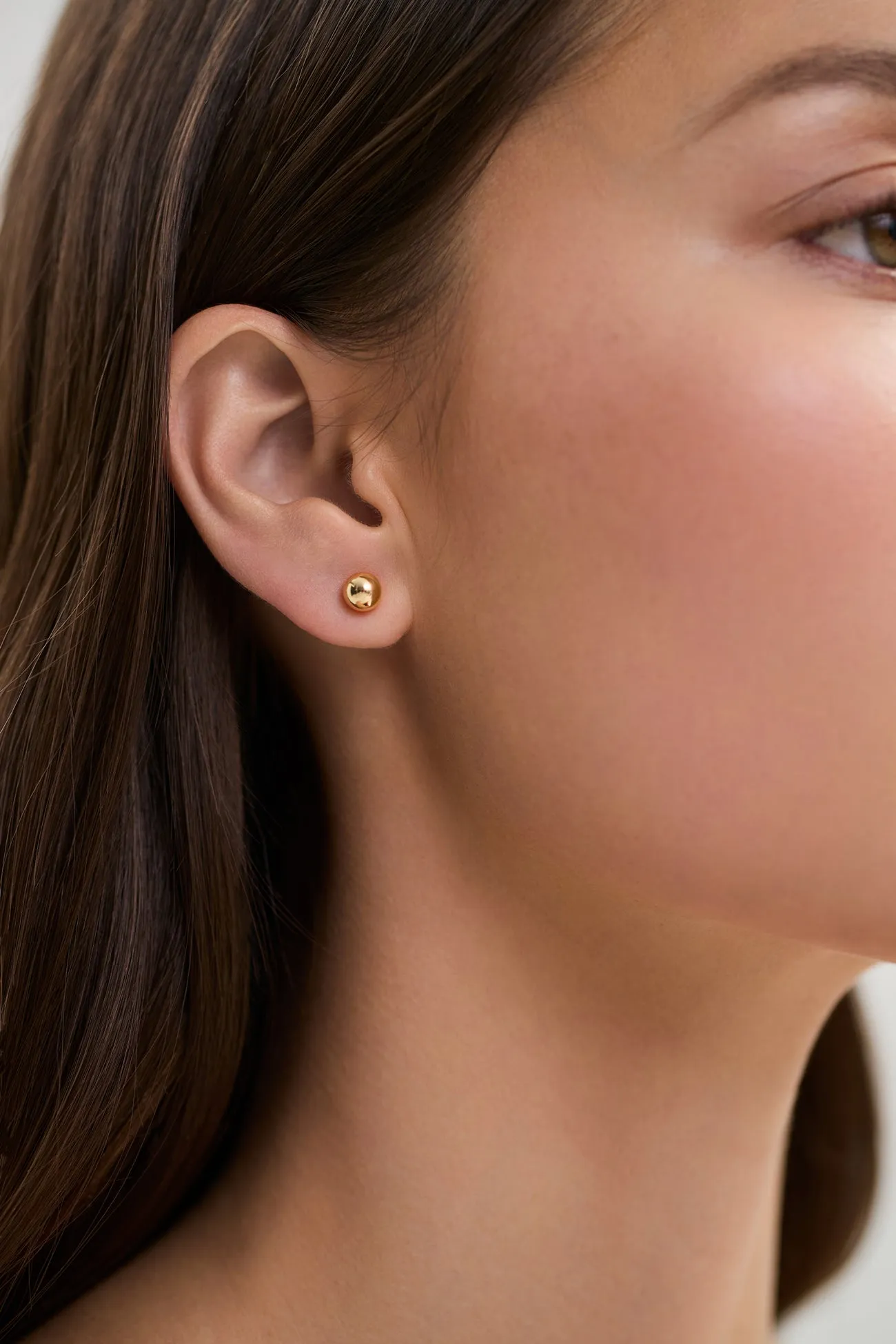 14k Gold Bella Ball Studs sold by Marcella NYC product image thumbnail 4