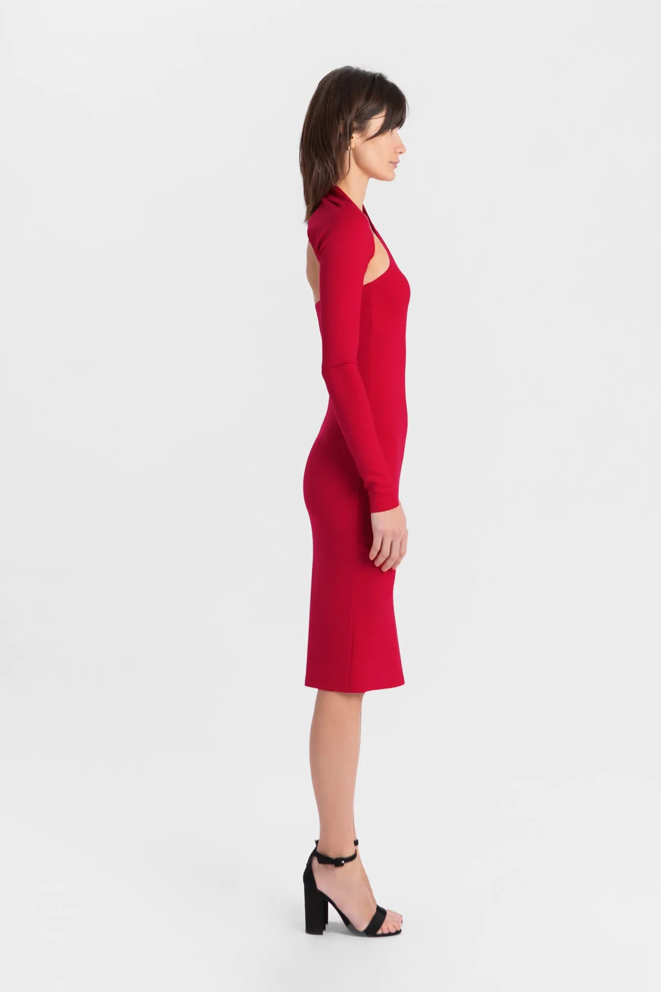 Manhattan One Shoulder Midi Dress sold by Marcella NYC product image thumbnail 4
