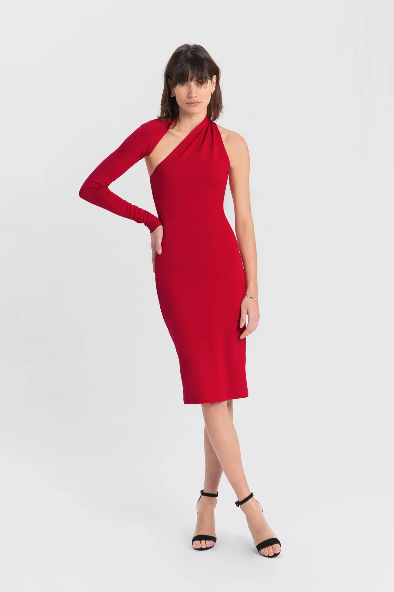 Manhattan One Shoulder Midi Dress sold by Marcella NYC product image thumbnail 2