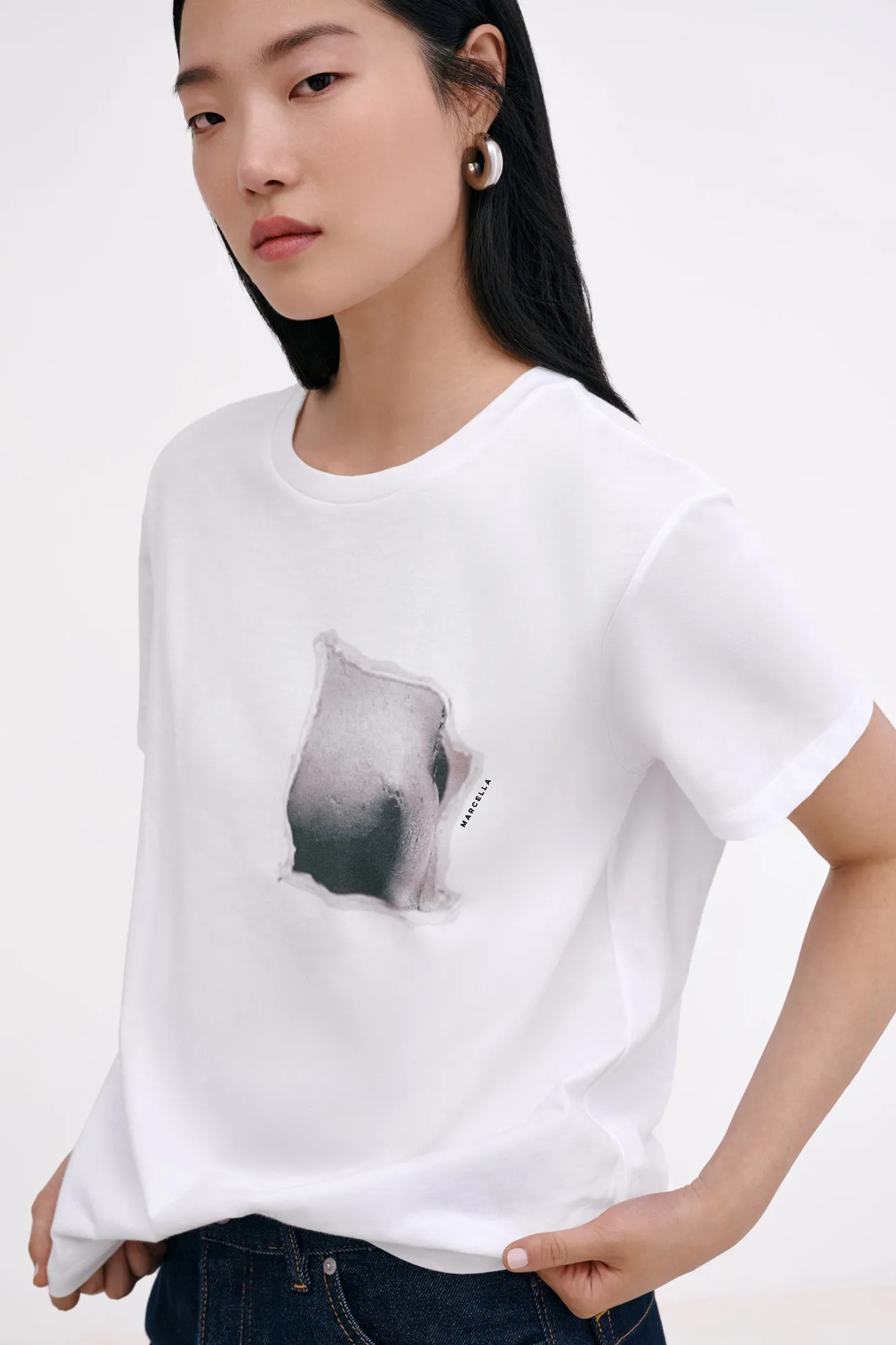 Torn Graphic Tee sold by Marcella NYC product image thumbnail 3