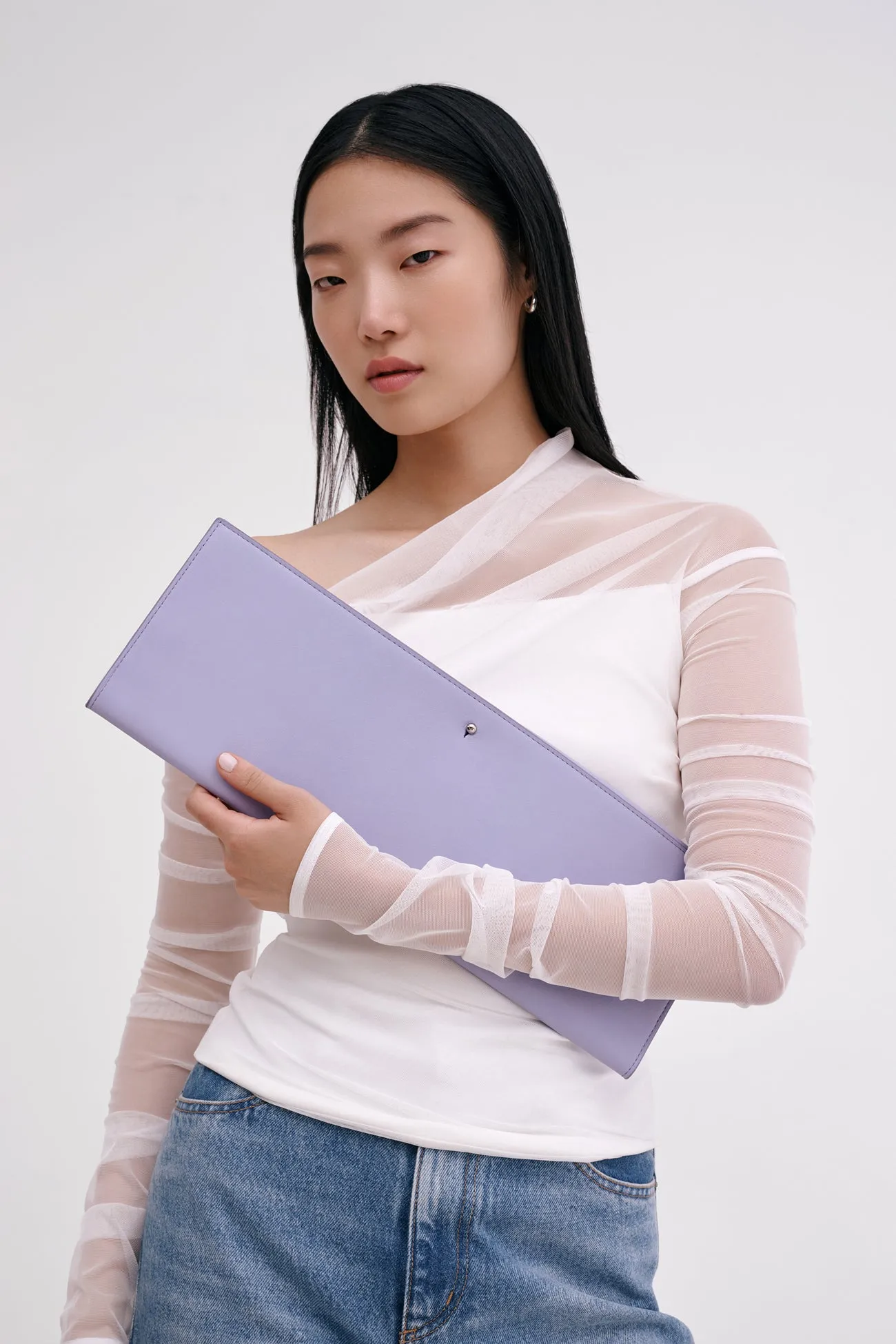 Belle Leather Clutch sold by Marcella NYC