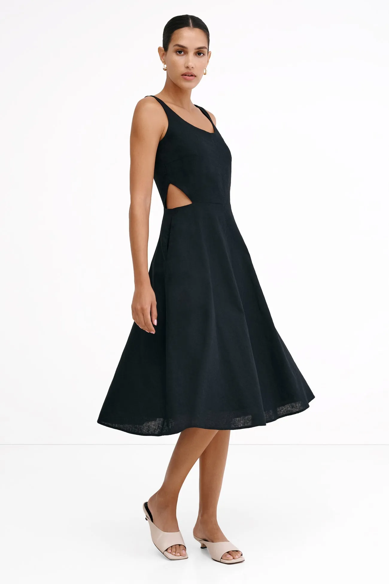 Caroline Linen-Blend Dress sold by Marcella NYC